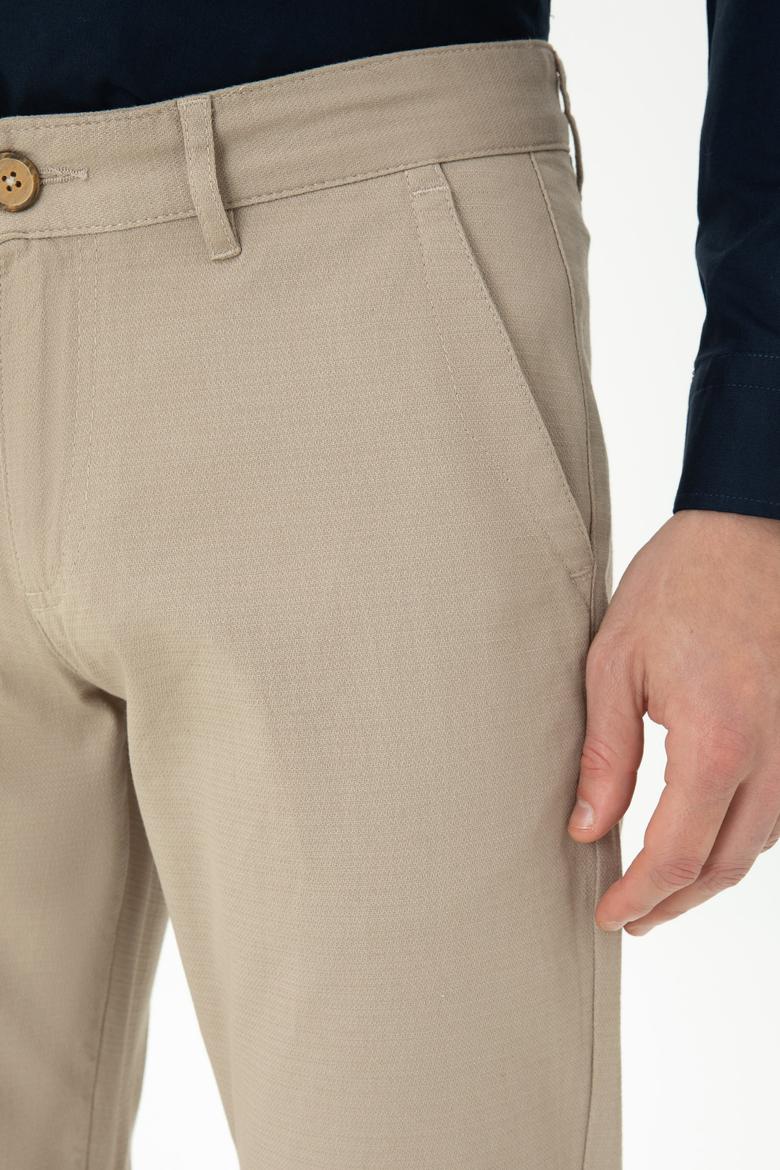 Erkek Koyu Bej Kanvas Pantolon - 50271469532