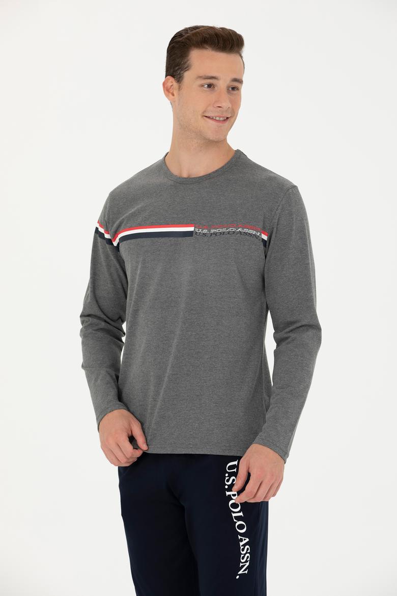 Erkek Antrasit Melanj Pijama Takımı - 50284688002