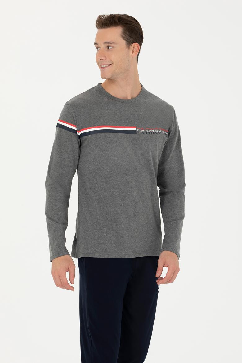 Erkek Antrasit Melanj Pijama Takımı - 50284688002