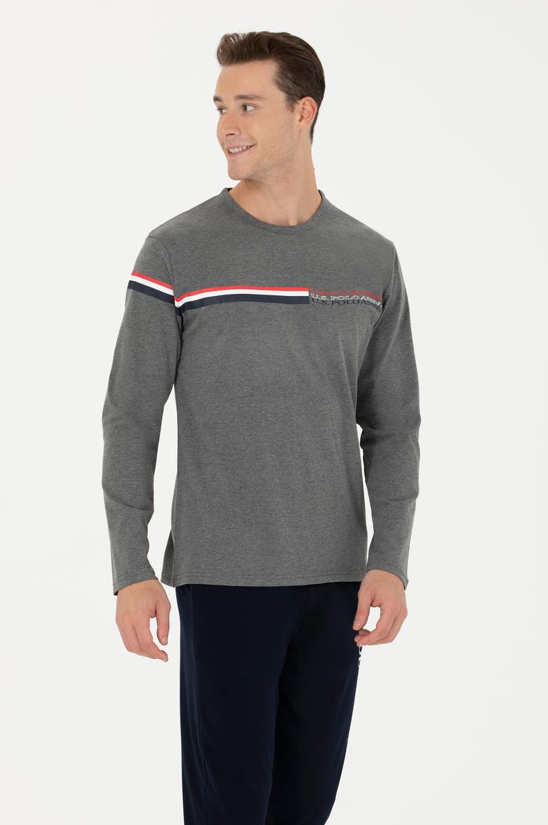 Erkek Antrasit Melanj Pijama Takımı