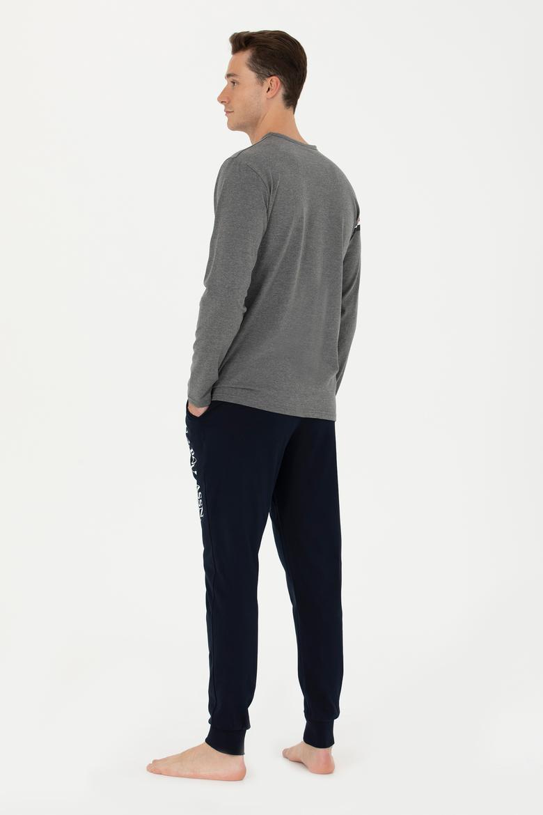 Erkek Antrasit Melanj Pijama Takımı - 50284688002