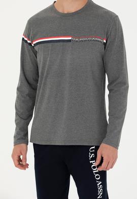 Erkek Antrasit Melanj Pijama Takımı - 50284688002