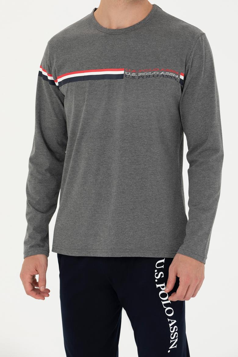 Erkek Antrasit Melanj Pijama Takımı - 50284688002