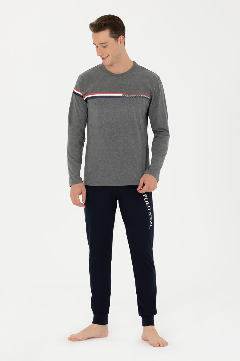 Erkek Antrasit Melanj Pijama Takımı