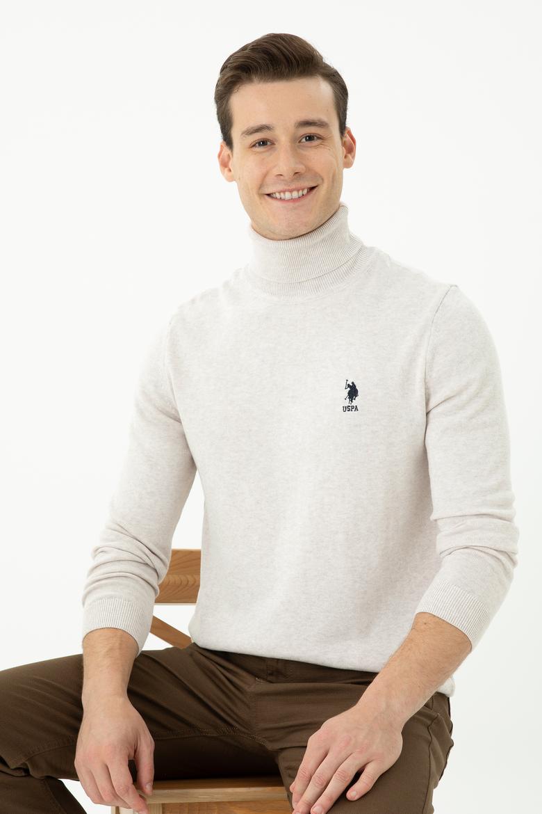 Erkek Taş Melanj Basic Kazak - 50268935095