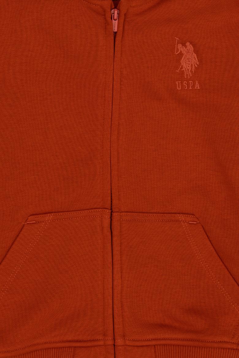 Erkek Çocuk Kiremit Basic Kapüşonlu Sweatshirt - 50269420019