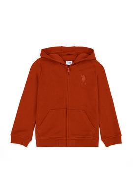 Erkek Çocuk Kiremit Basic Kapüşonlu Sweatshirt - 50269420019