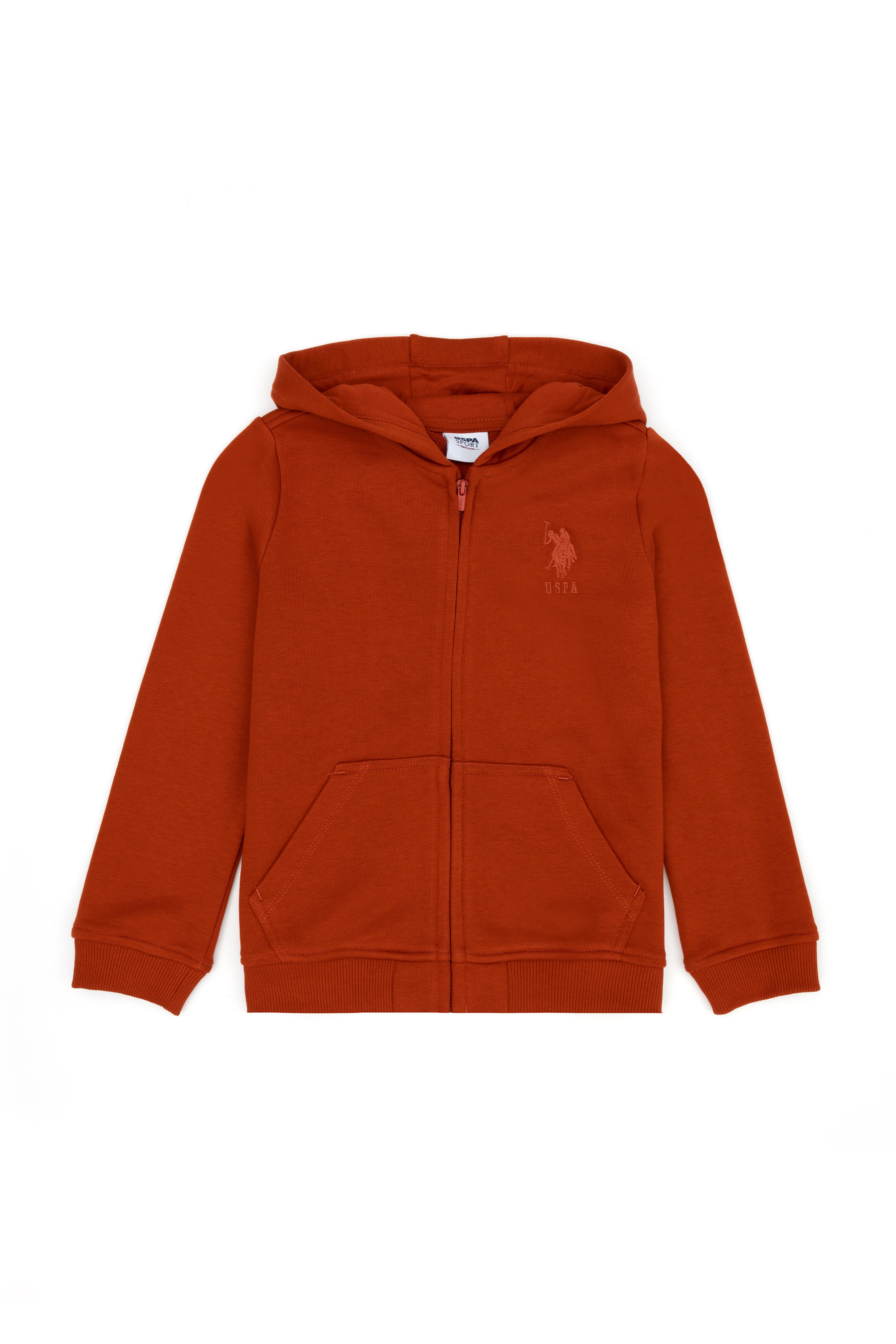 Erkek Çocuk Kiremit Basic Kapüşonlu Sweatshirt