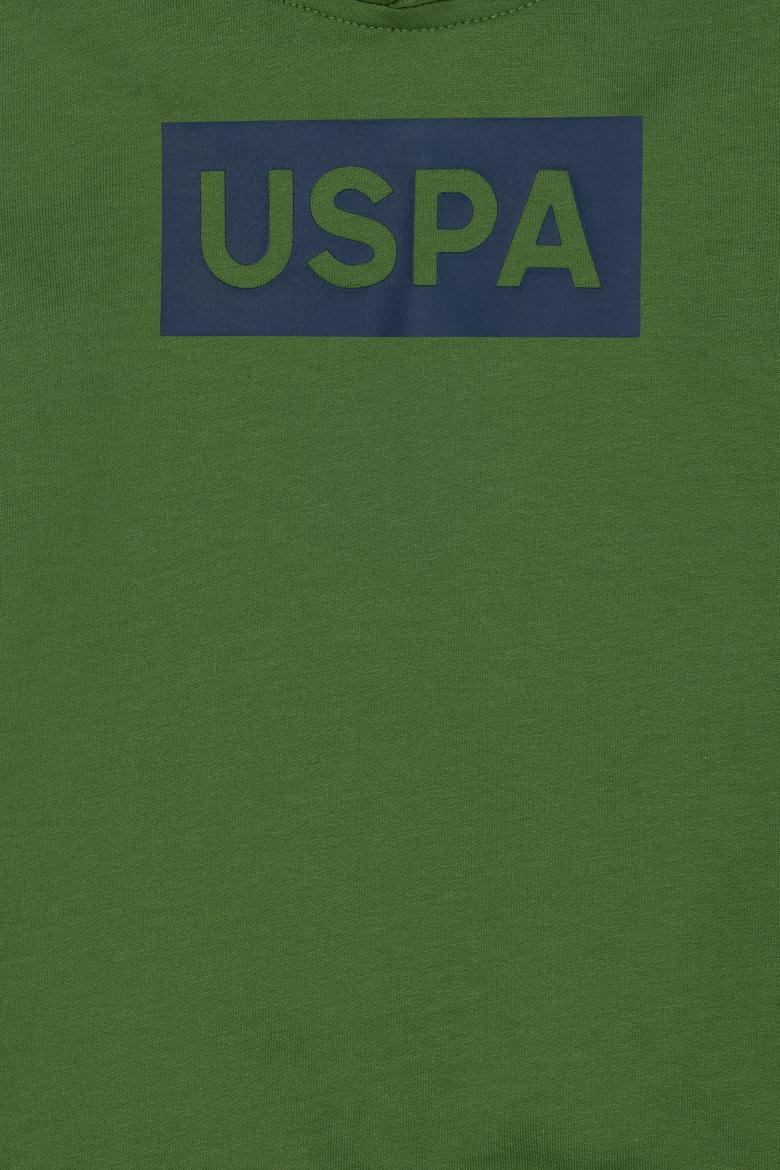 Erkek Çocuk Yeşil Basic Kapüşonlu Sweatshirt - 50269424092