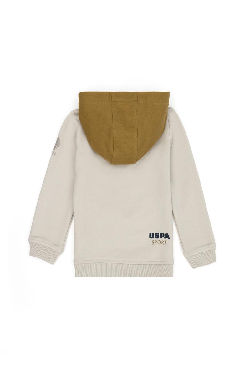 Erkek Çocuk Bej Kapüşonlu Sweatshirt - 50270828022