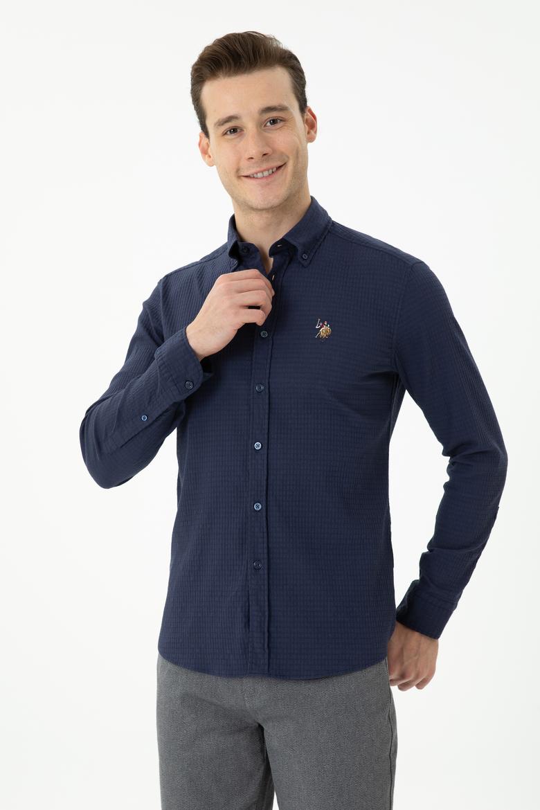 Erkek Lacivert Uzun Kollu Gömlek - 50272752024
