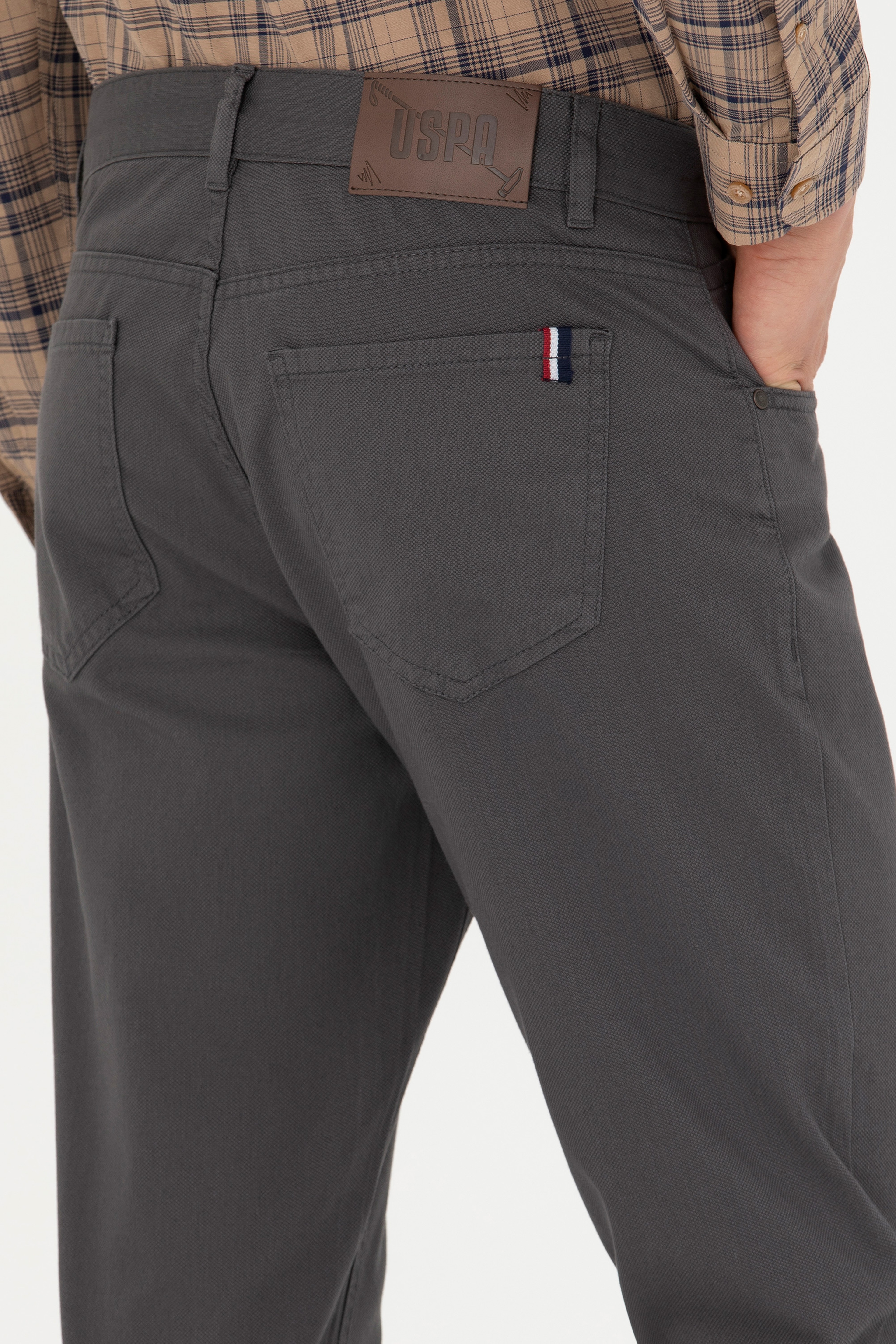 Erkek Slim Fit Antrasit Kanvas Pantolon - Image 7