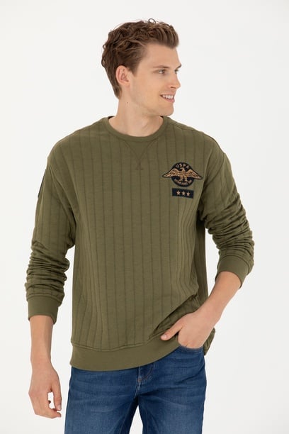 Erkek Haki Sweatshirt
