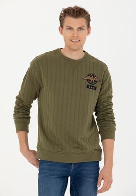 Erkek Haki Sweatshirt - 50270819048