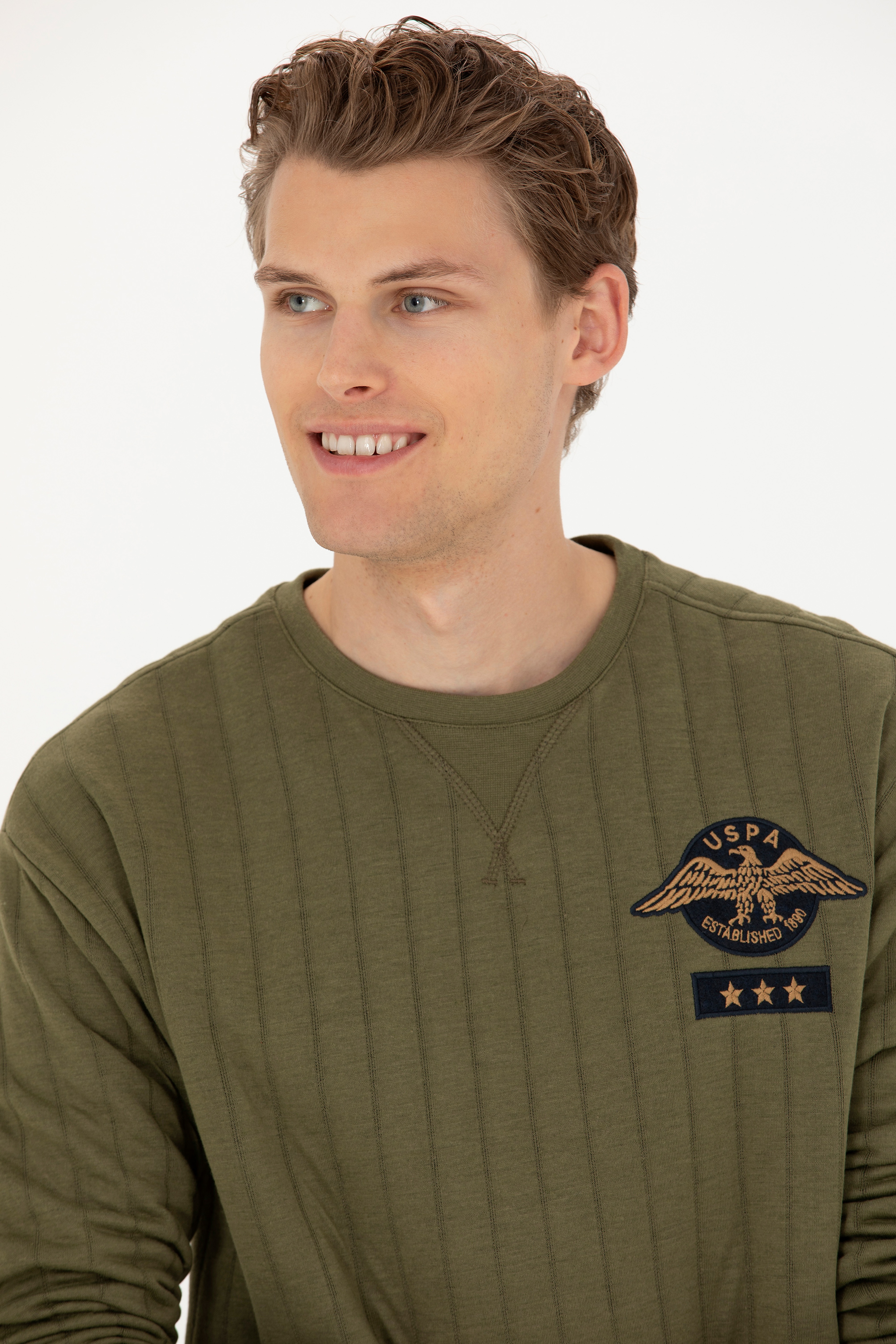 Erkek Haki Sweatshirt - Image 1