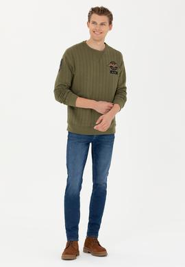 Erkek Haki Sweatshirt - 50270819048