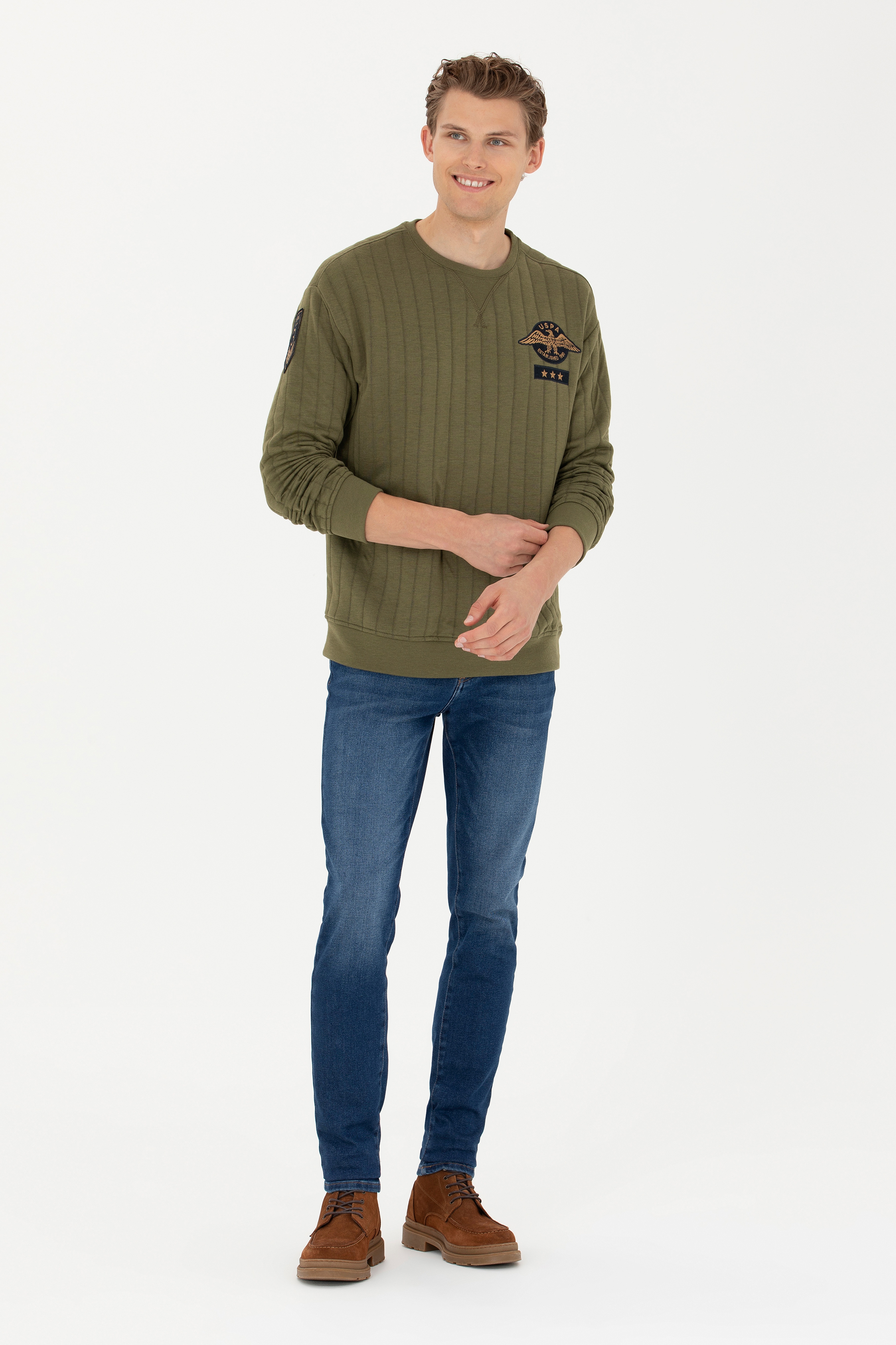 Erkek Haki Sweatshirt
