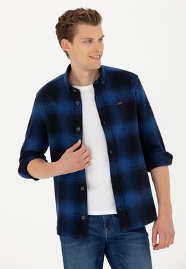 Erkek Lacivert Uzun Kollu Gömlek - 50272653001