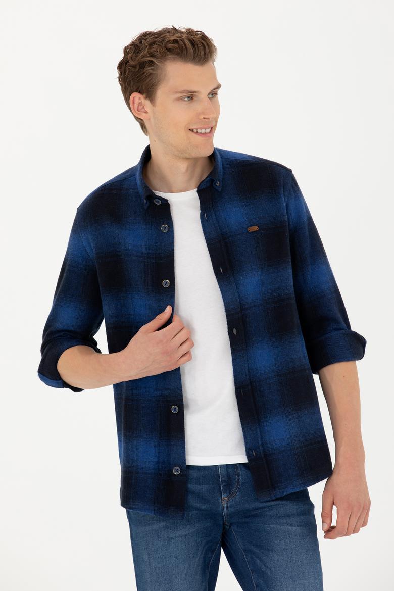 Erkek Lacivert Uzun Kollu Gömlek - 50272653001