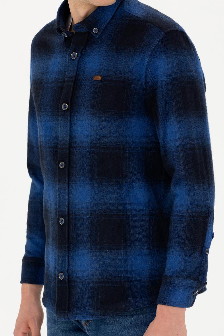 Erkek Lacivert Uzun Kollu Gömlek - 50272653001
