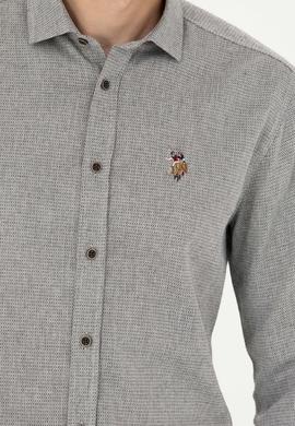 Erkek Saks Uzun Kollu Gömlek - 50272757010