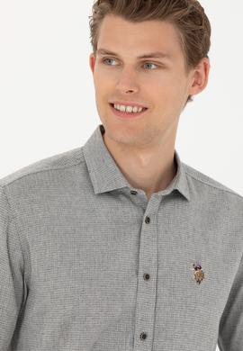 Erkek Saks Uzun Kollu Gömlek - 50272757010