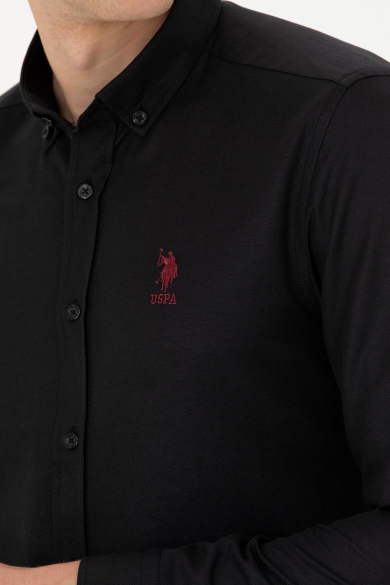 Erkek Siyah Uzun Kollu Basic Gömlek - 50277310023