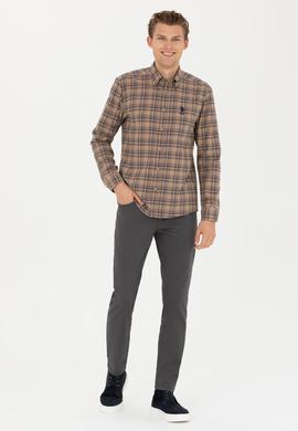 Erkek Kum Uzun Kollu Gömlek - 50279456019