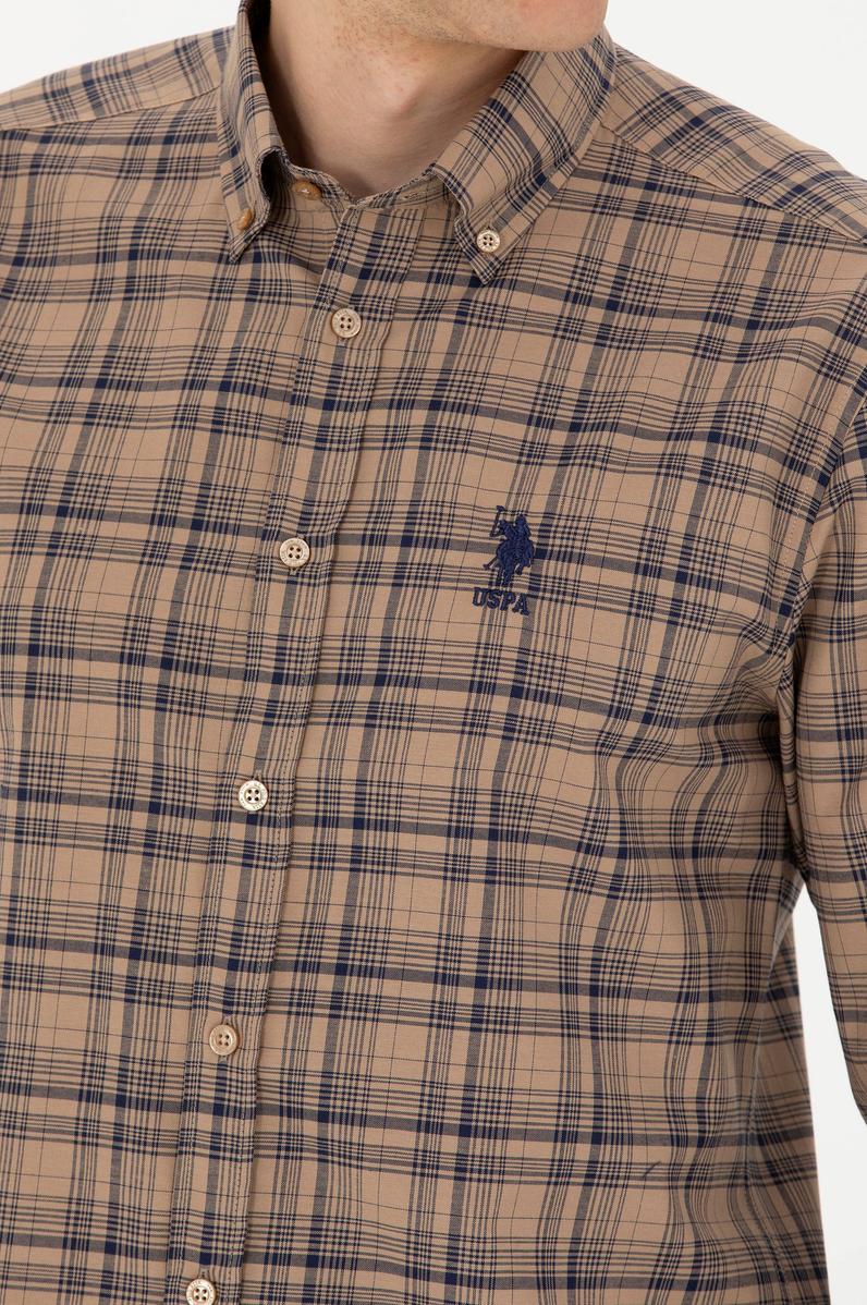 Erkek Kum Uzun Kollu Gömlek