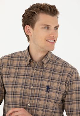 Erkek Kum Uzun Kollu Gömlek - 50279456019