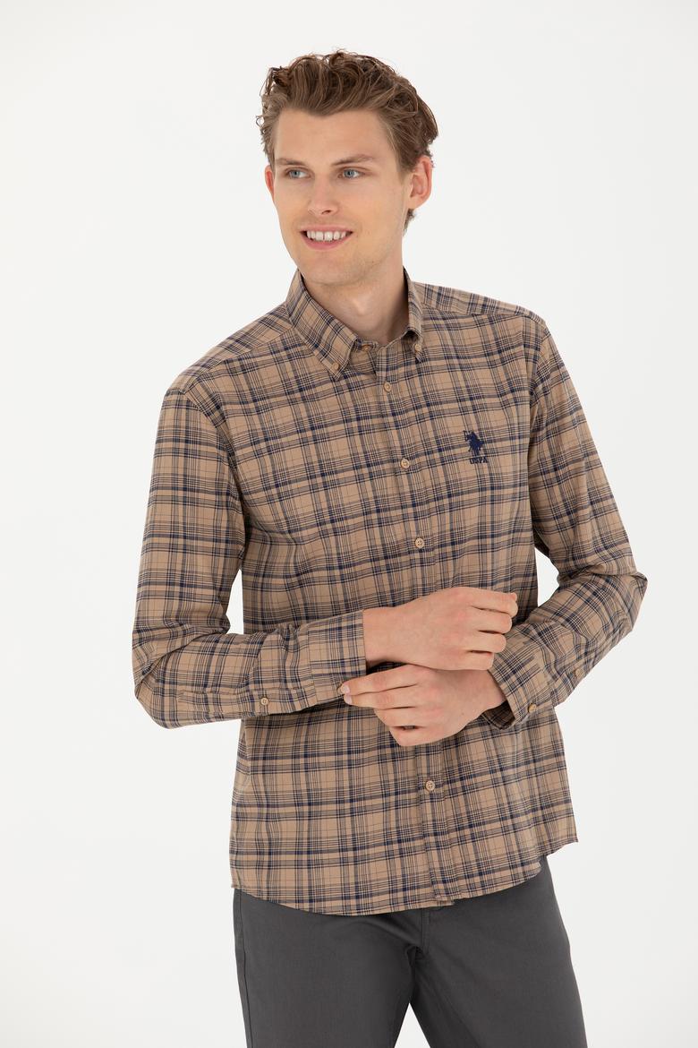 Erkek Kum Uzun Kollu Gömlek - 50279456019