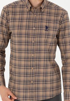 Erkek Kum Uzun Kollu Gömlek - 50279456019