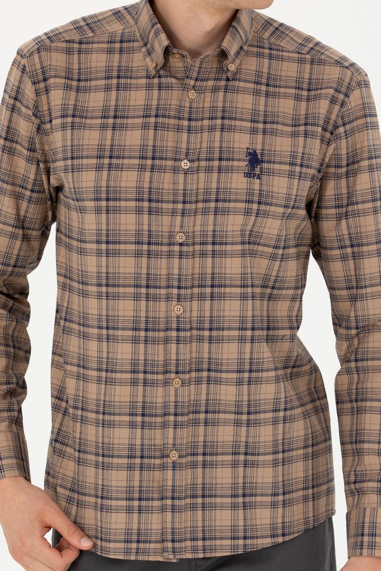 Erkek Kum Uzun Kollu Gömlek - 50279456019