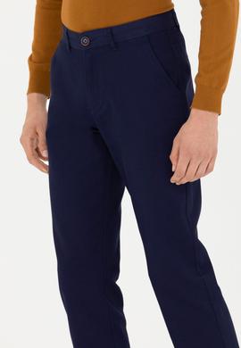 Erkek Lacivert Kanvas / Chino Pantolon - 50266089004