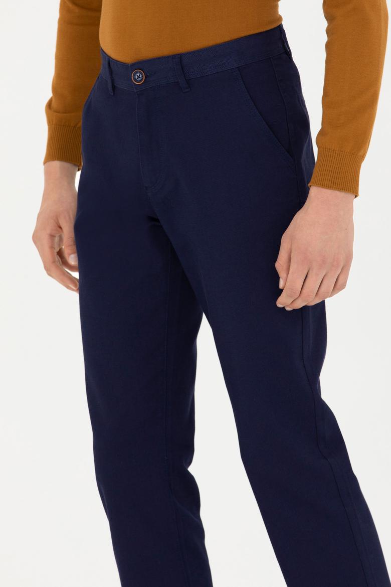 Erkek Lacivert Kanvas / Chino Pantolon - 50266089004