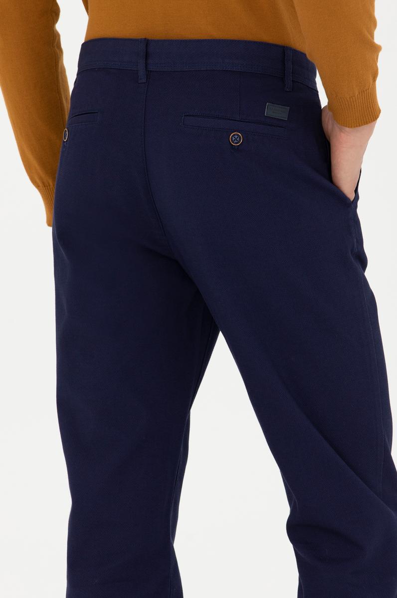 Erkek Lacivert Kanvas / Chino Pantolon