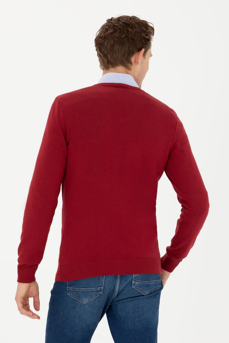 Erkek Bordo Kazak - 50277106015