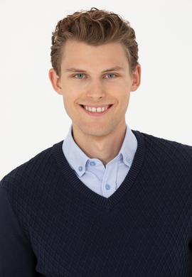 Erkek Lacivert Kazak - 50277090001