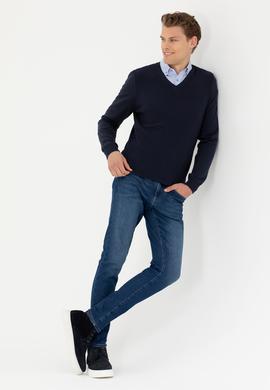 Erkek Lacivert Kazak - 50277090001