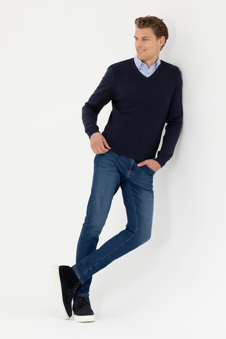 Erkek Lacivert Kazak - 50277090001