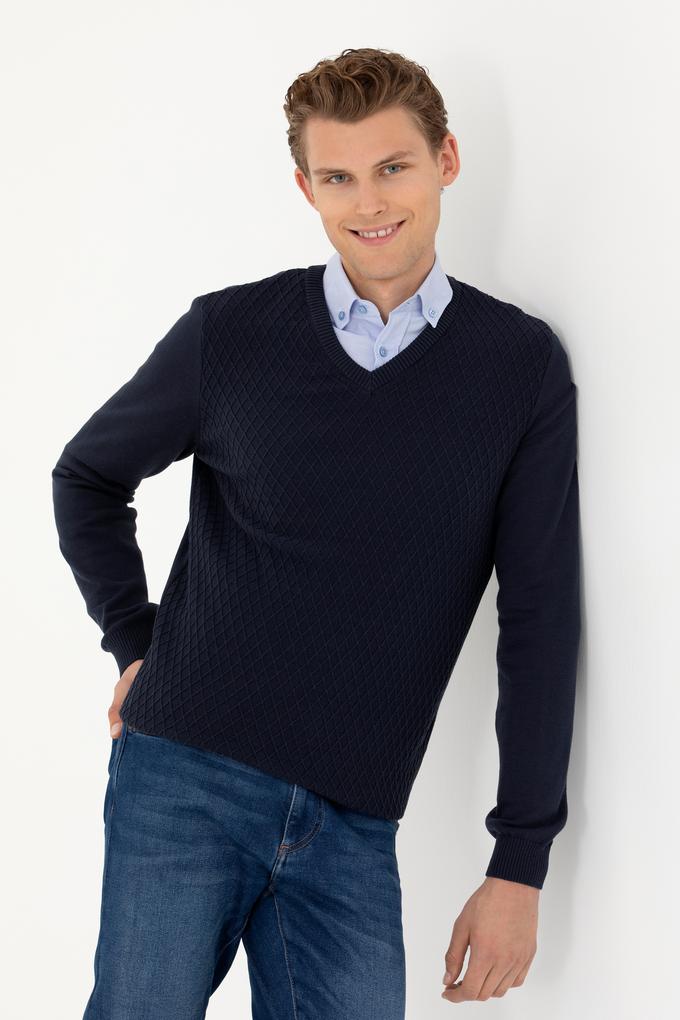 Erkek Lacivert Kazak