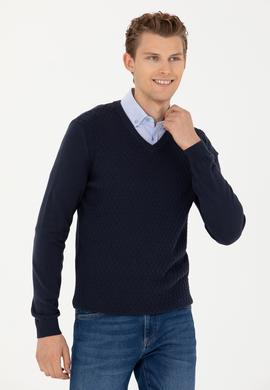 Erkek Lacivert Kazak - 50277090001