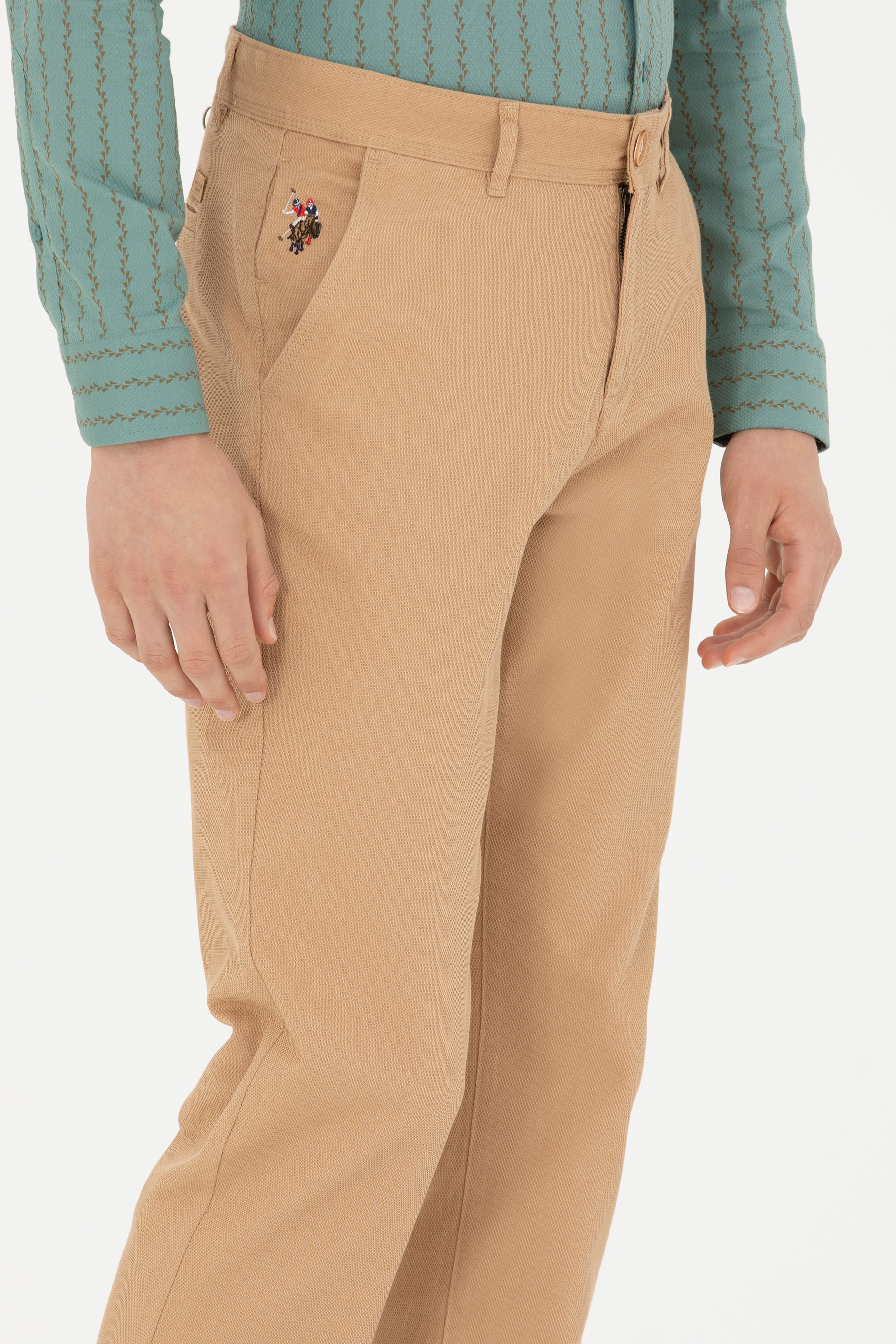 Erkek Regular Fit Camel Kanvas / Chino Pantolon - Image 5