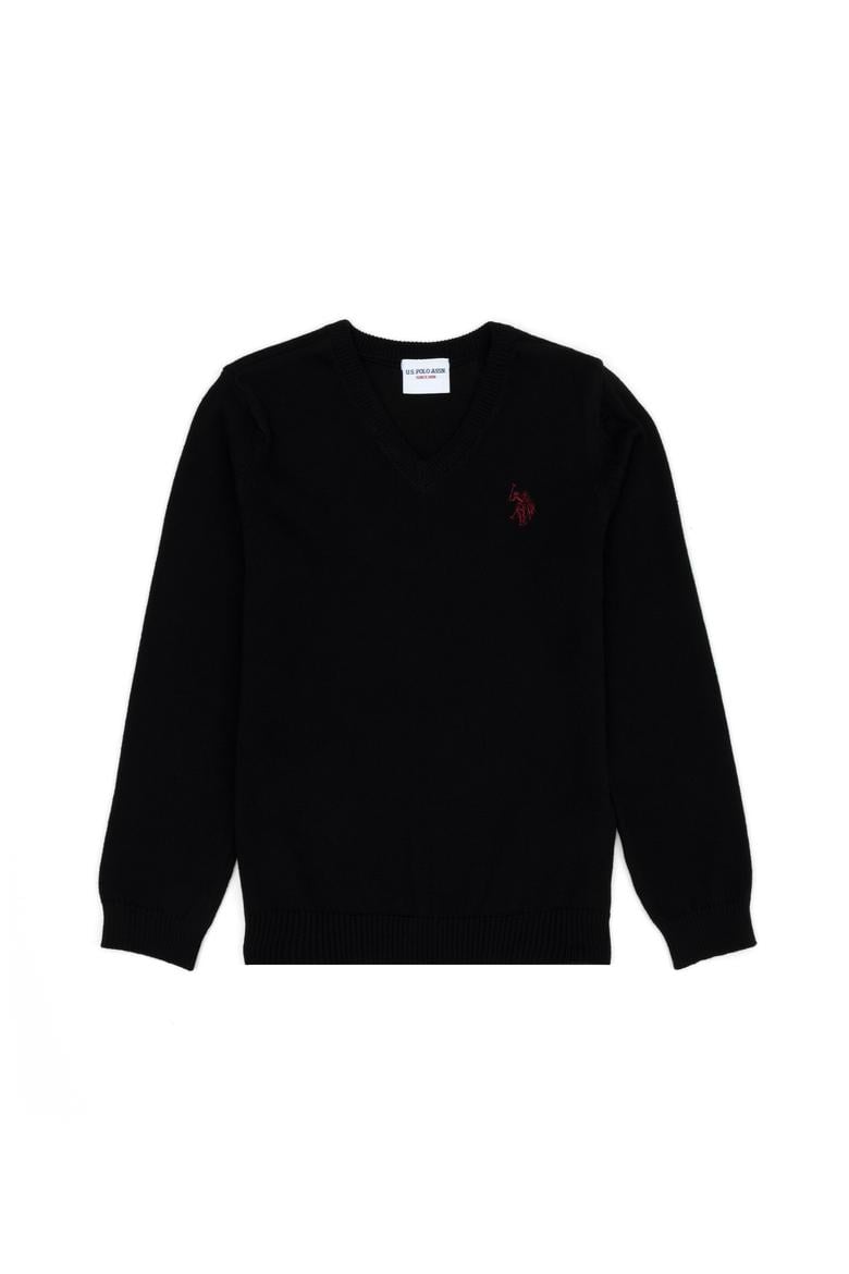 Erkek Çocuk Siyah Basic Kazak