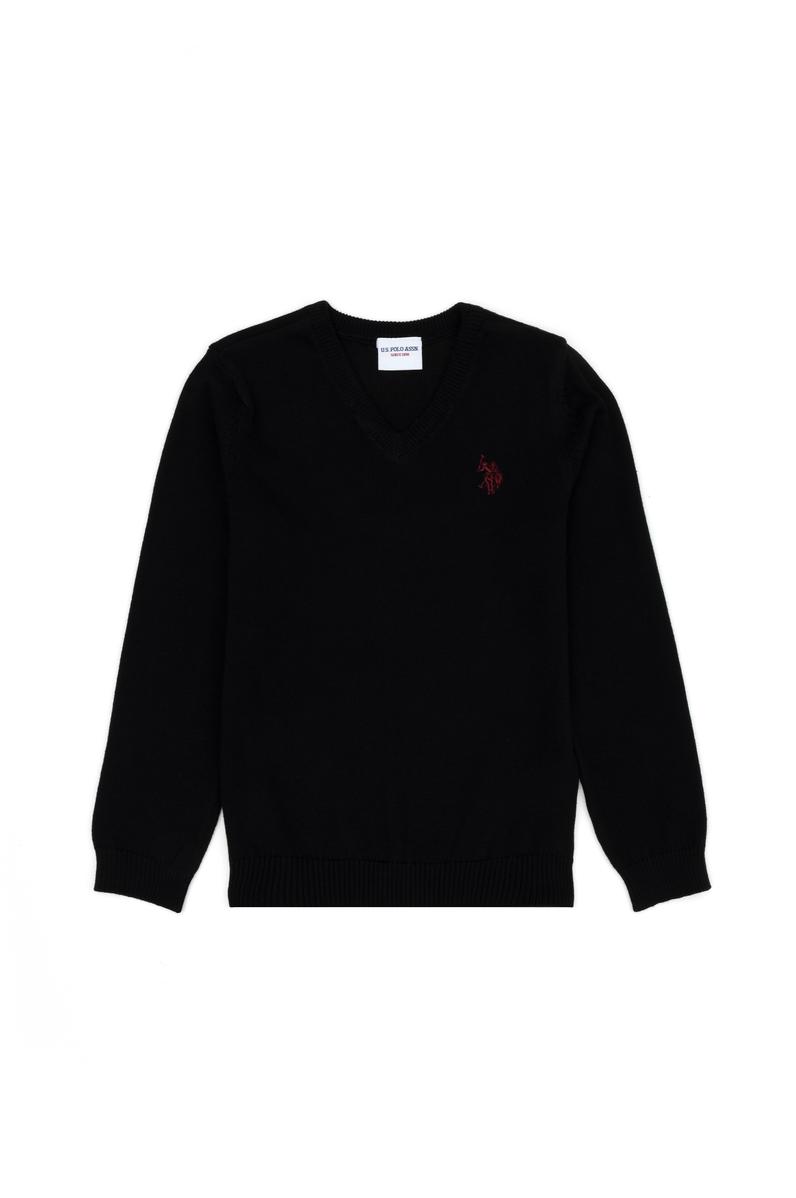 Erkek Çocuk Siyah Basic Kazak