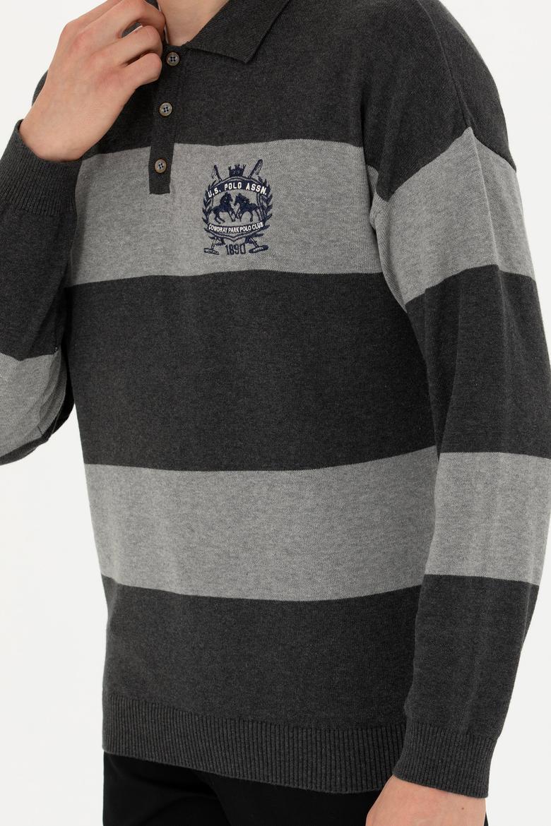 Erkek Antrasit Melanj Kazak - 50277119006