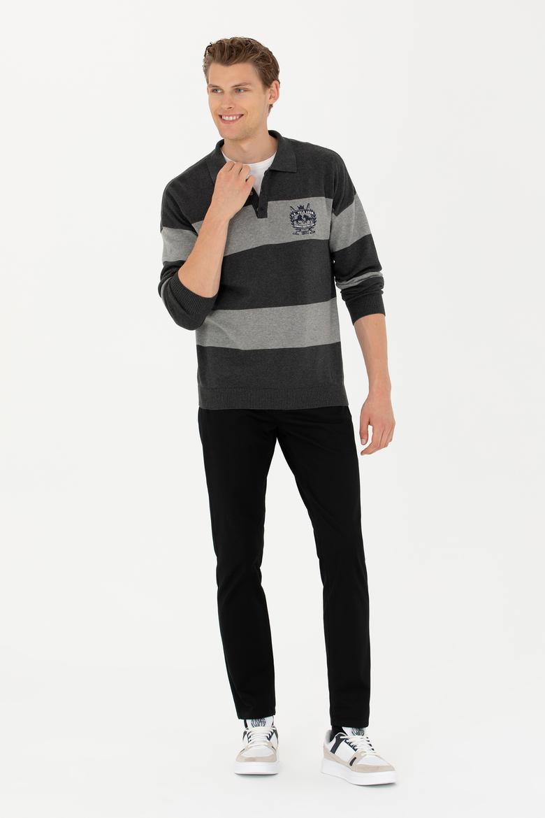 Erkek Antrasit Melanj Kazak - 50277119006