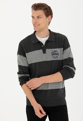 Erkek Antrasit Melanj Kazak - 50277119006