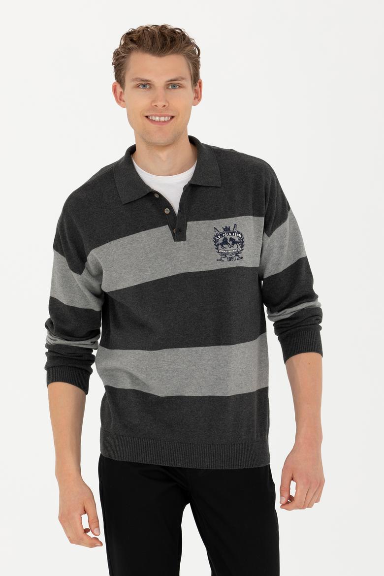 Erkek Antrasit Melanj Kazak - 50277119006