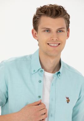 Erkek Mint Uzun Kollu Basic Gömlek - 50263099068